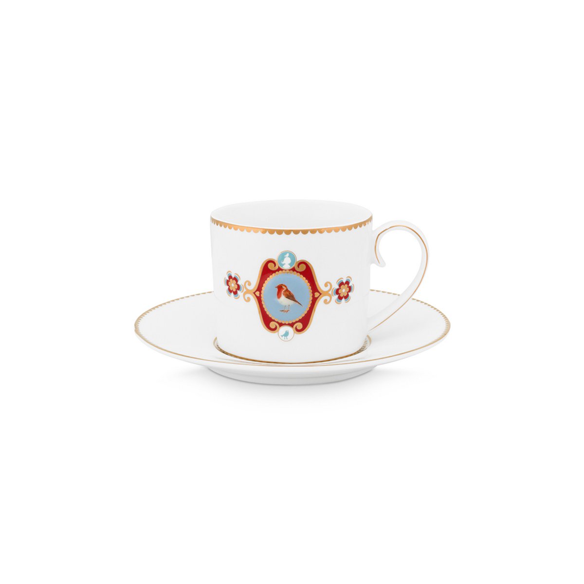 PIP - Love Birds Paar Teetasse Medaillon Weiß - 200ml %23