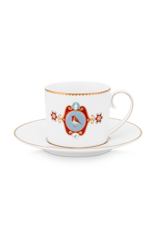 PIP - Love Birds Paar Teetasse Medaillon Weiß - 200ml %23