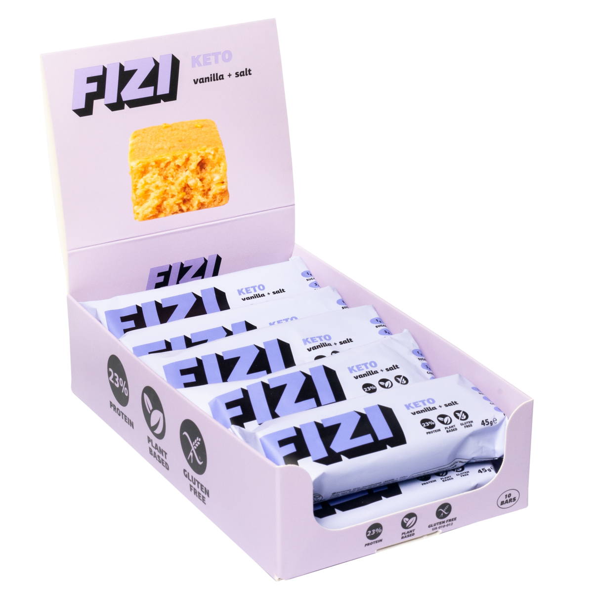 Keto Vegan Gluten Free Bar "Vanilla + Salt" 45G