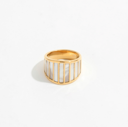 Stella - Statement-Ring aus Perlmutt