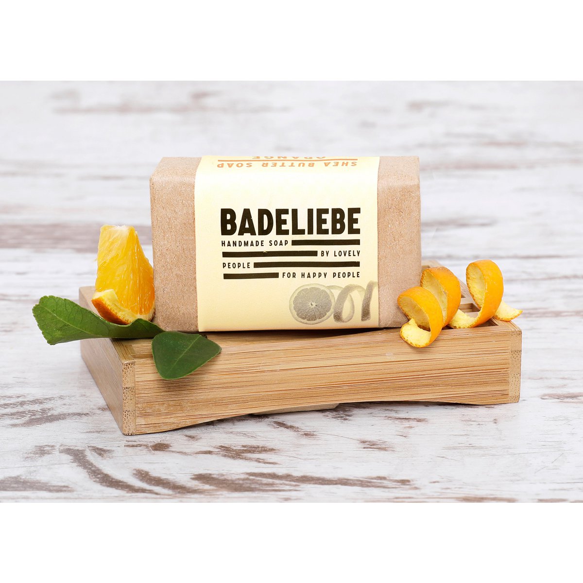 BADELIEBE - Savon au beurre de karité Hartseife Orange
