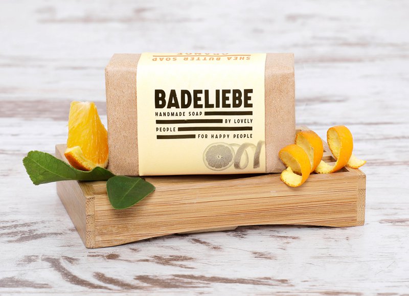 BADELIEBE - Savon au beurre de karité Hartseife Orange