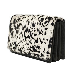 Portafoglio Donna Pelle Nera RFID In 10 Stampe