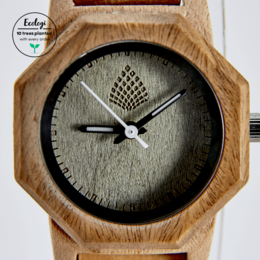 Beige Wrist Watch Women, Minimalist Wood Watch, Best Gifts For Her, Watch With Gift Box, Giftable Accessories, Maid Of Honor Gift~The Willow