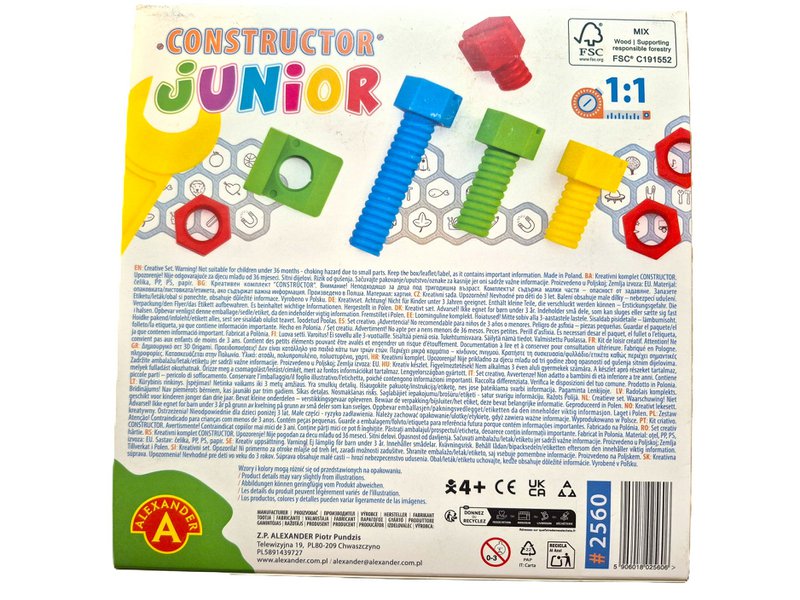 Constructor junior wooden construction set- 50 parts