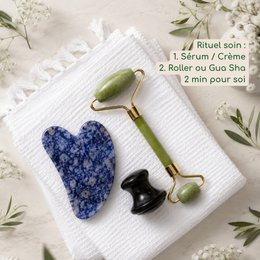 Gua Sha Sodalite Bleue - Masseur Face and body in natural stone - Stimulates circulation - firmer and elastic skin
