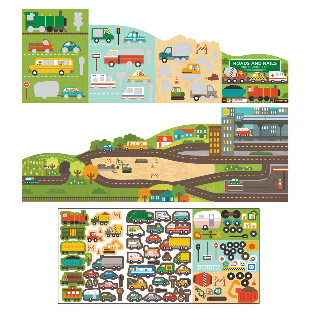 Herbruikbare Sticker Set - Wegen En Sporen