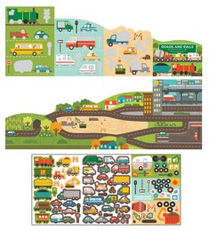 Herbruikbare Sticker Set - Wegen En Sporen