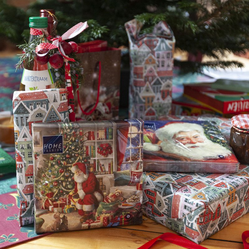 Lunch Server Santa bringt Geschenke mit
