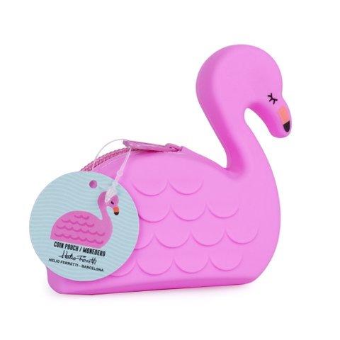 SILICONE PORTEMONNEE BABY FLAMINGO HF