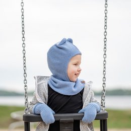 Kids Knitted Balaclava & Mitten's 2-Piece Set