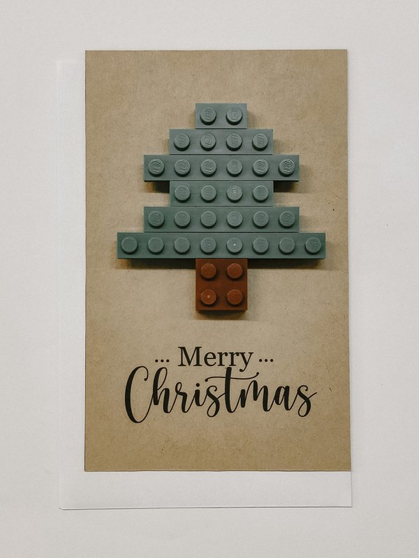 Lego-Weihnachtskarte - Weihnachtsbaum