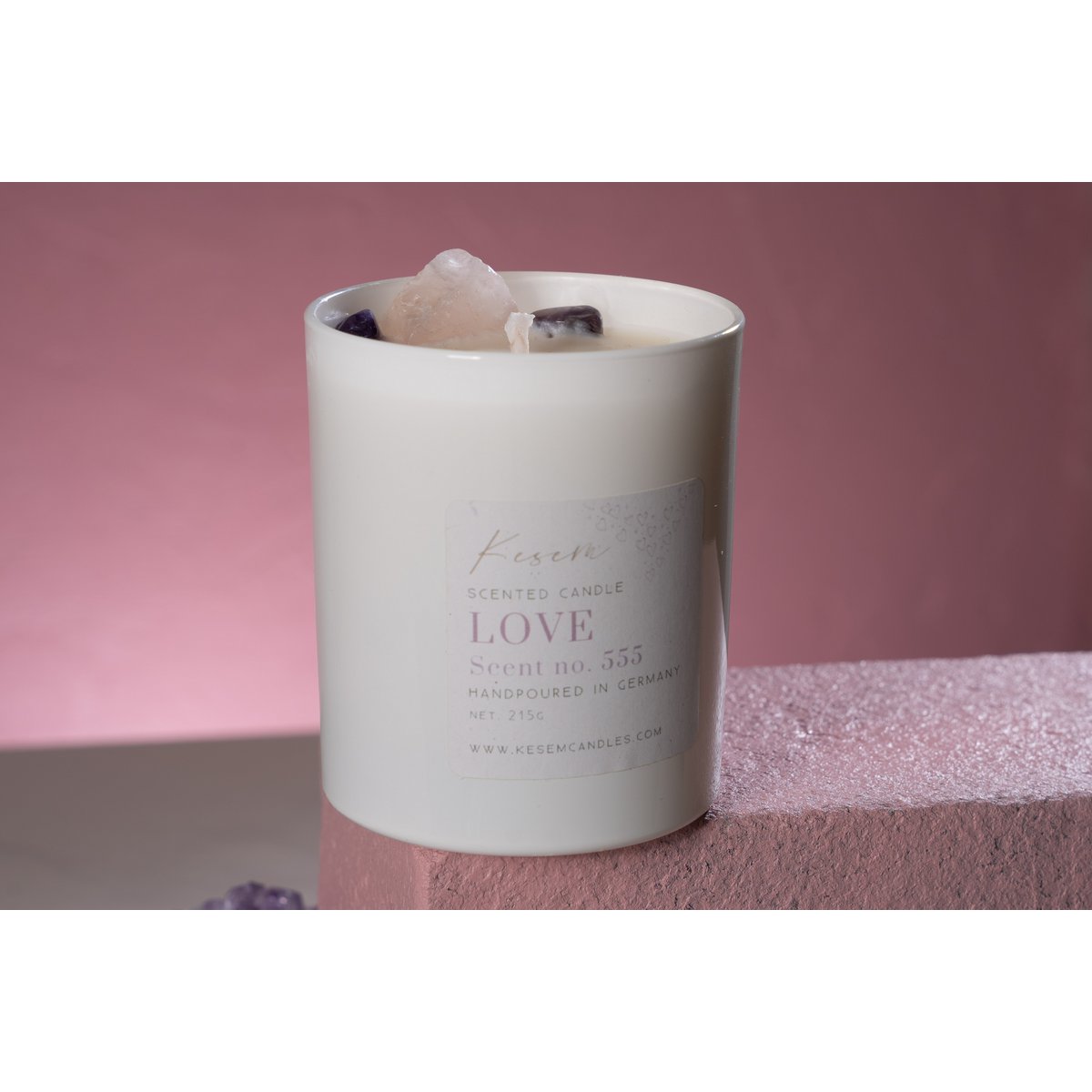 AMOUR - Bougie parfumée en cristal