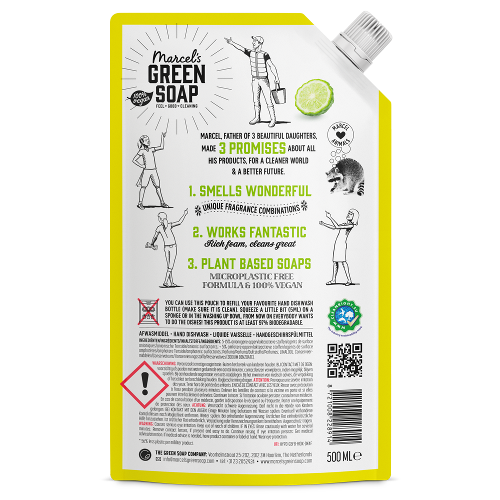 Dishwashing liquid refill Lemon & Bergamot