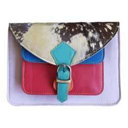 Ledertasche mit Animal-Print Novi