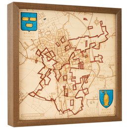 BAARLE NASSAU - Mappa 3D da parete in legno - versione S