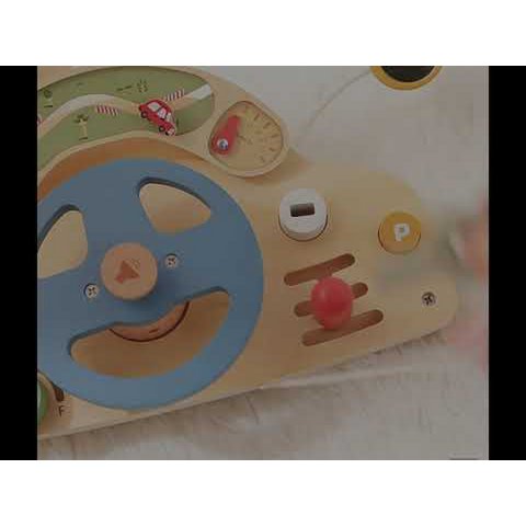 Wooden Steering Wheel Montessori Activity Toy