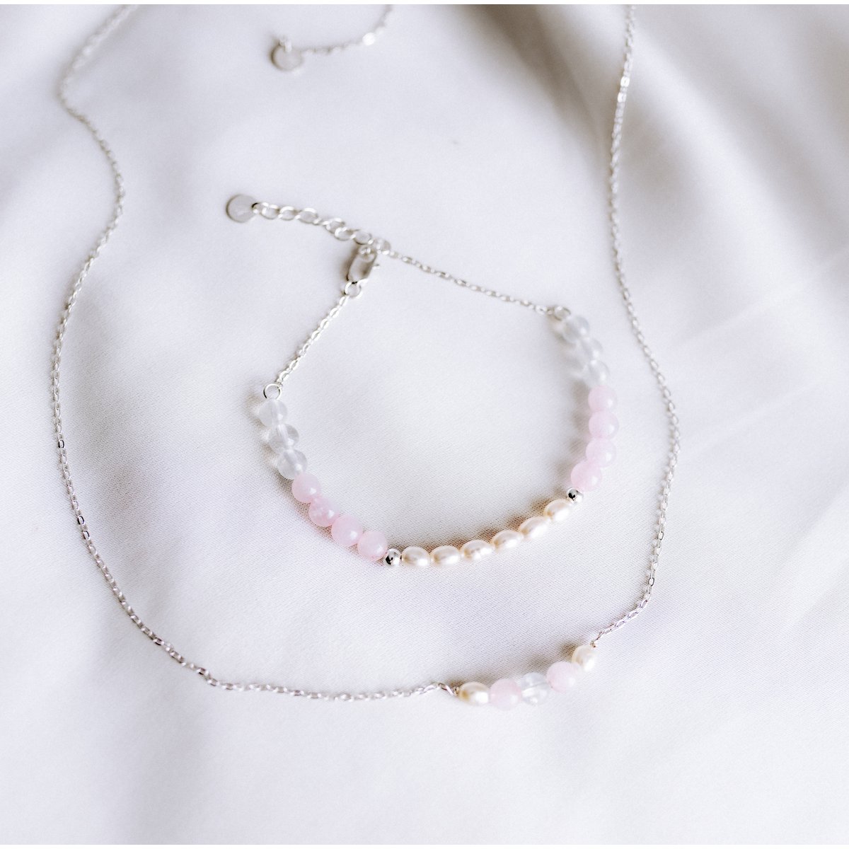 Solene Kinderwunsch Armband Kette Natursteine Kiwu