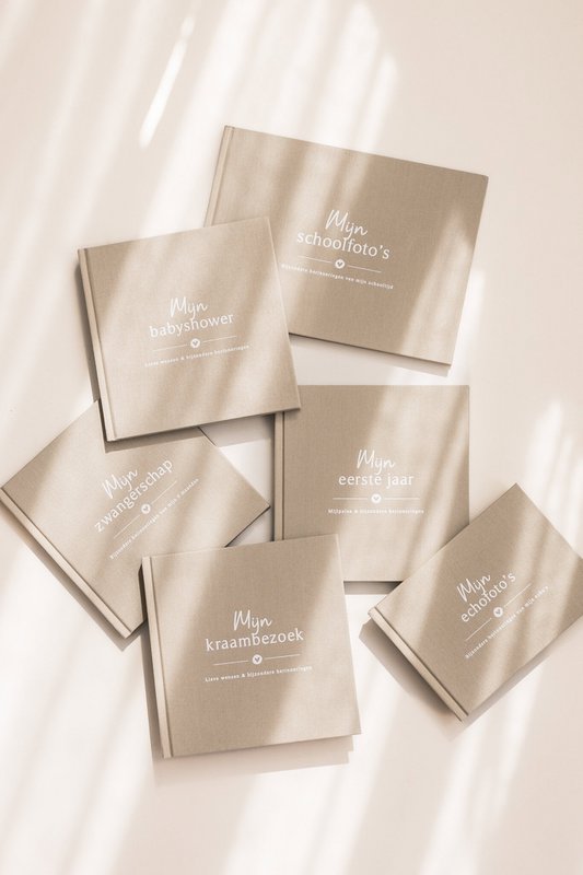 Fyllbøger Min graviditetsdagbog - Linen Taupe