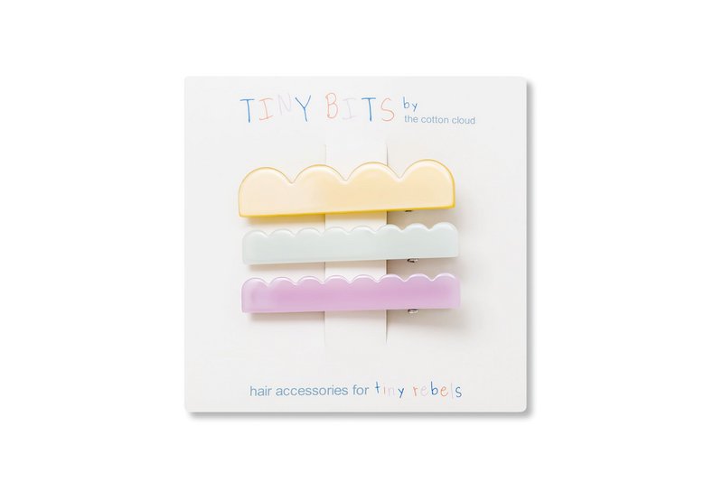 Horquillas para el pelo 3-Set Waves Pastel