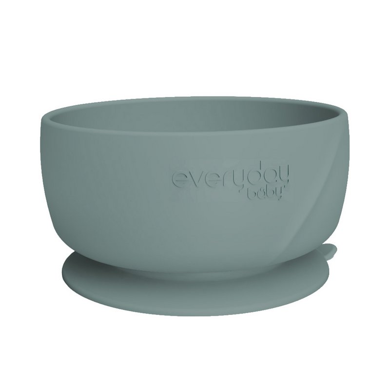SILICONE BOWL WITH SUCTION CUP GREEN