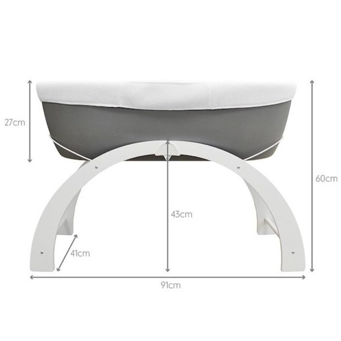 Baby cot with mattress and Dreami curved support