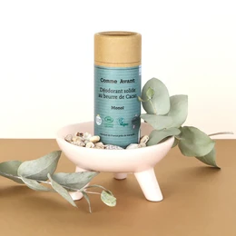 Solid deodorant with cocoa butter