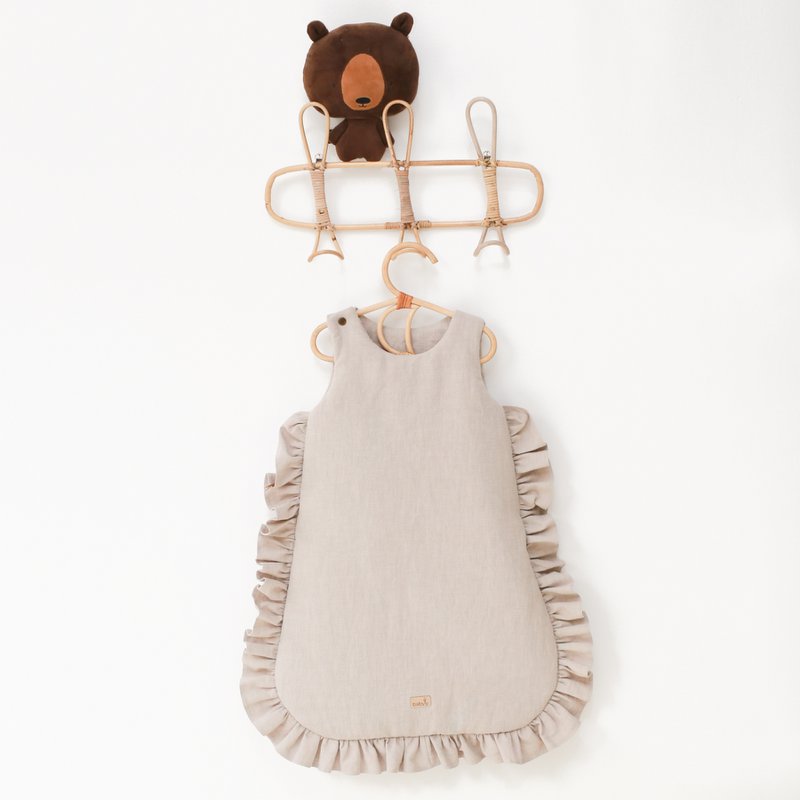 summer linen baby sleeping bag with frills, baby sleeping sack with frills 1 TOG, 1.5 TOG, 2.5 TOG