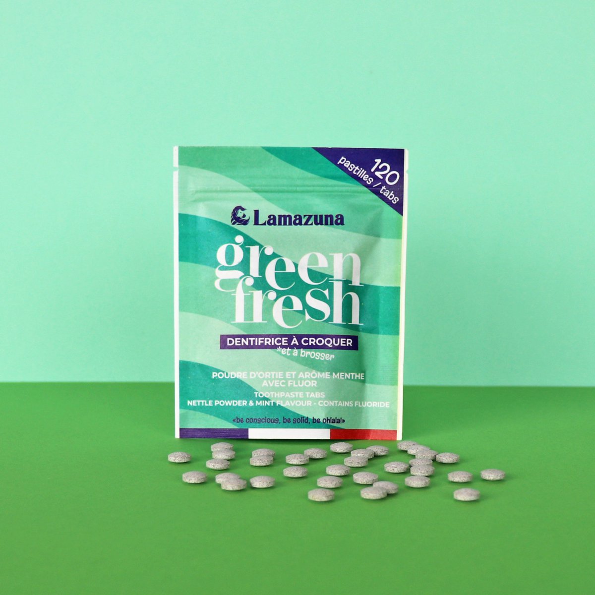 Dentifrice à croquer - Green fresh - Ortie Menthe - COSMOS Organic par Cosmécert