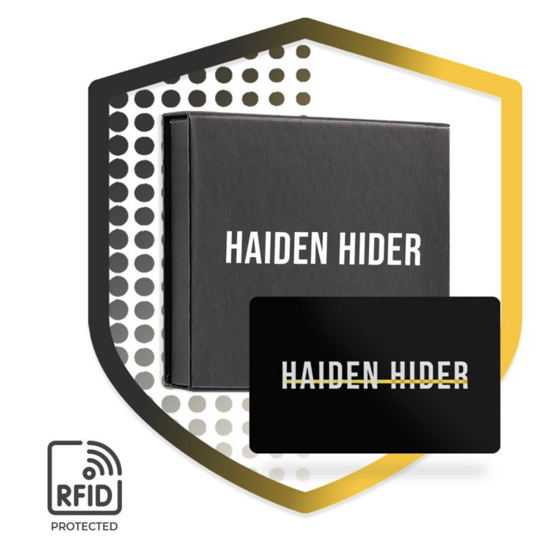 RFID & NFC blokeringskort & anti skimming kort - Signal blokering - Anti skim kort - 5,4x8,6x0,1 cm - Sort