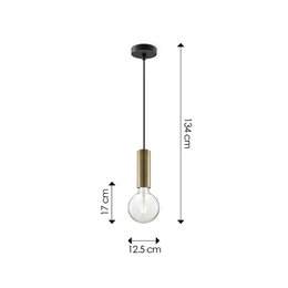 Home Sweet Home hanging lamp bronze Saga - G180 - dimmable E27 clear