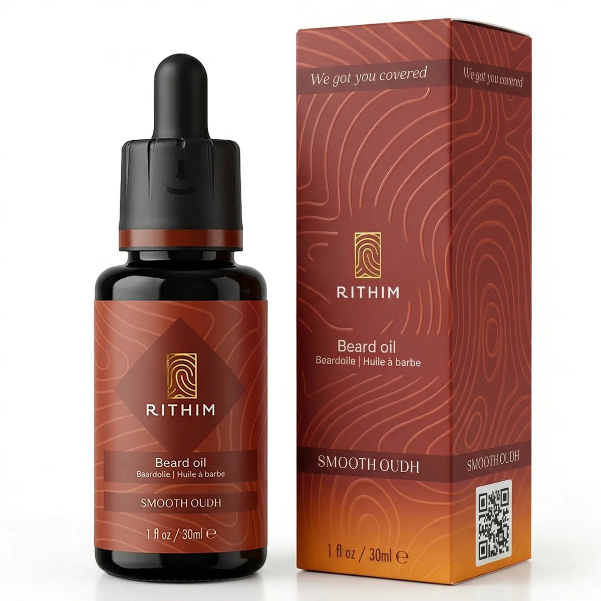 Olio di barba oudh liscio 30 ml