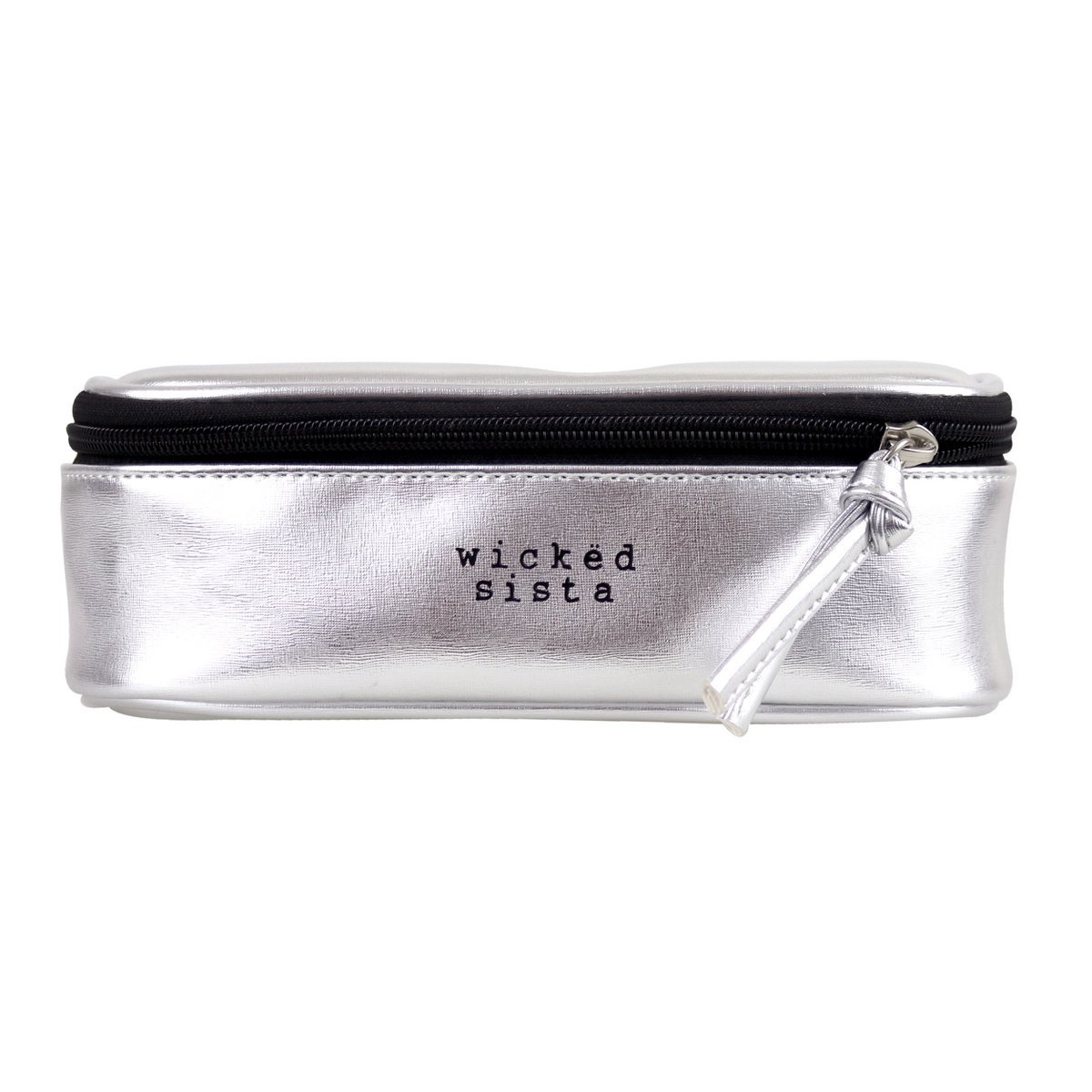 Kosmetiktasche Silver Rectangular Brush Bag