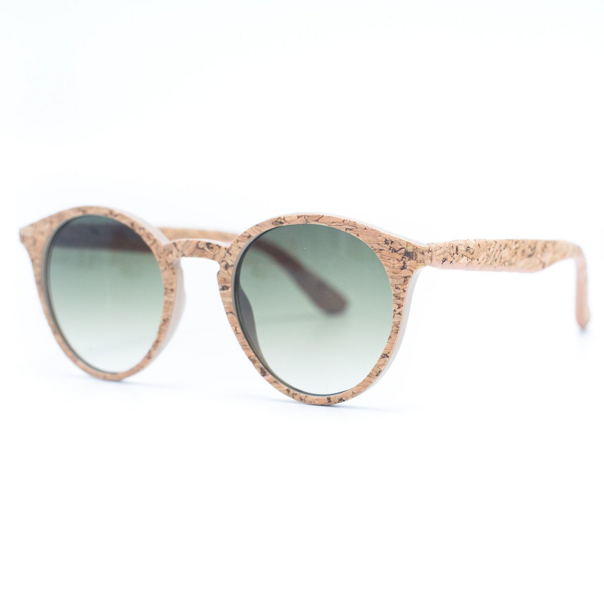 Korkowe okulary przeciwsłoneczne damskie z ochroną UV (w zestawie etui L-500) L-858