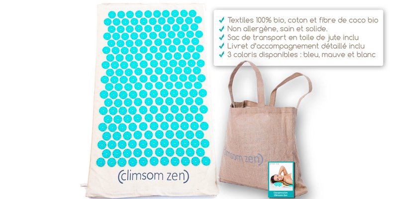 Akupressurmatte, 100 % Bio-Textilien CLIMSOM Zen