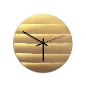 Wanduhr Messing geschliffen 'Waves'