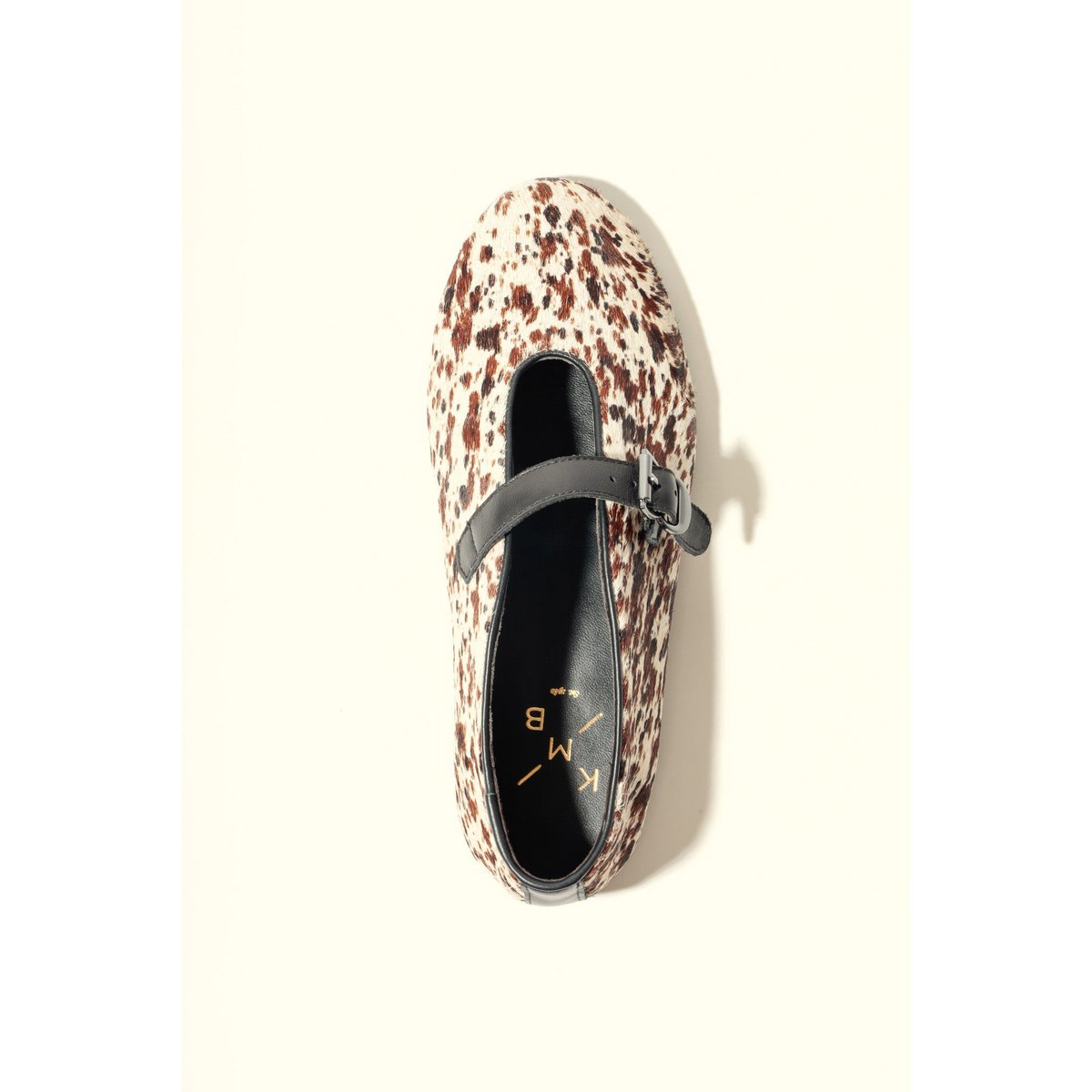LIZA COW PRINT – Hair-On-Leder-Mary-Jane-Ballerinas