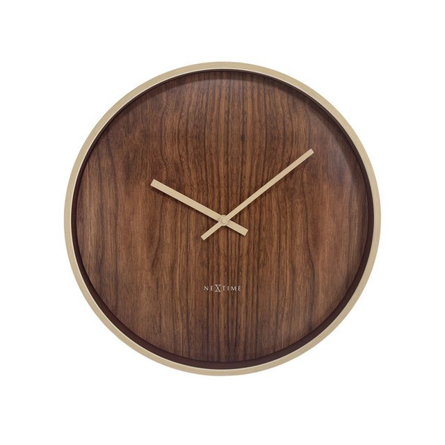 Horloge murale NeXtime Oslo Large 50 cm marron