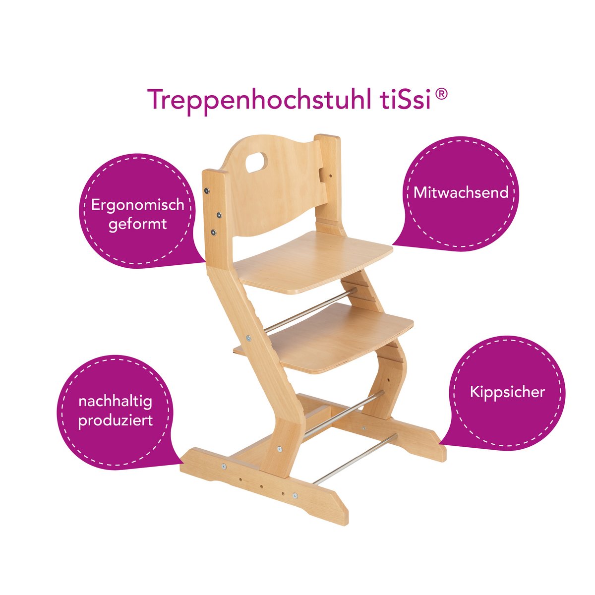 tiSsi® Kinderhochstuhl natur