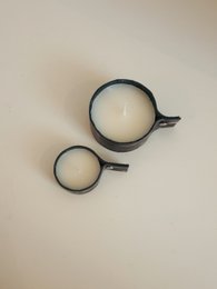 Leather tea light holder LAK
