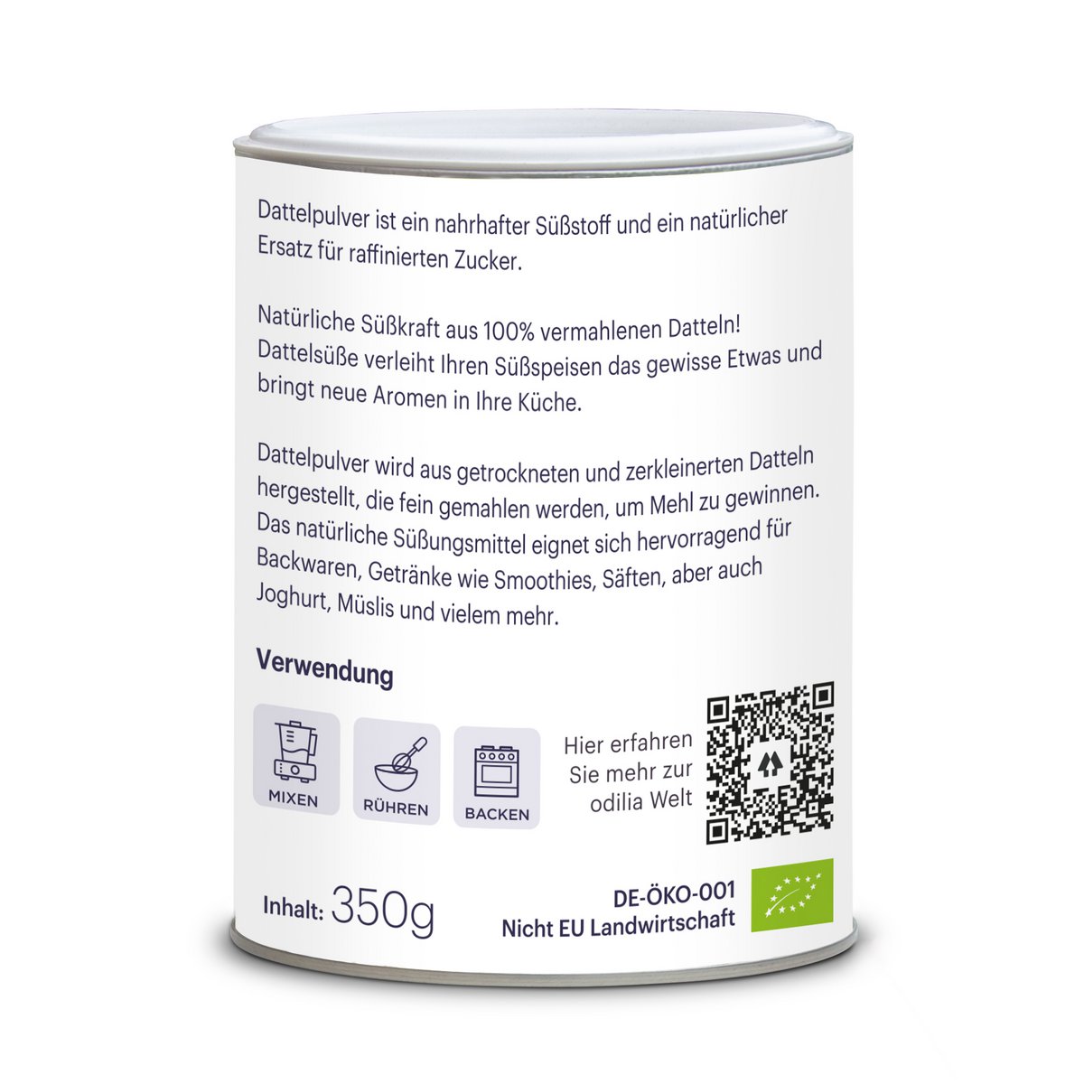 Organic date powder-extra fine