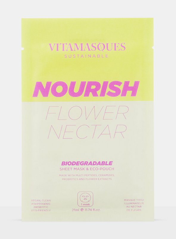 Nourish Flower Nectar biologisk nedbrydelig maske