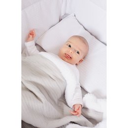 COPERTA IN NIDO D'APE-AGNELLO - GRIGIO