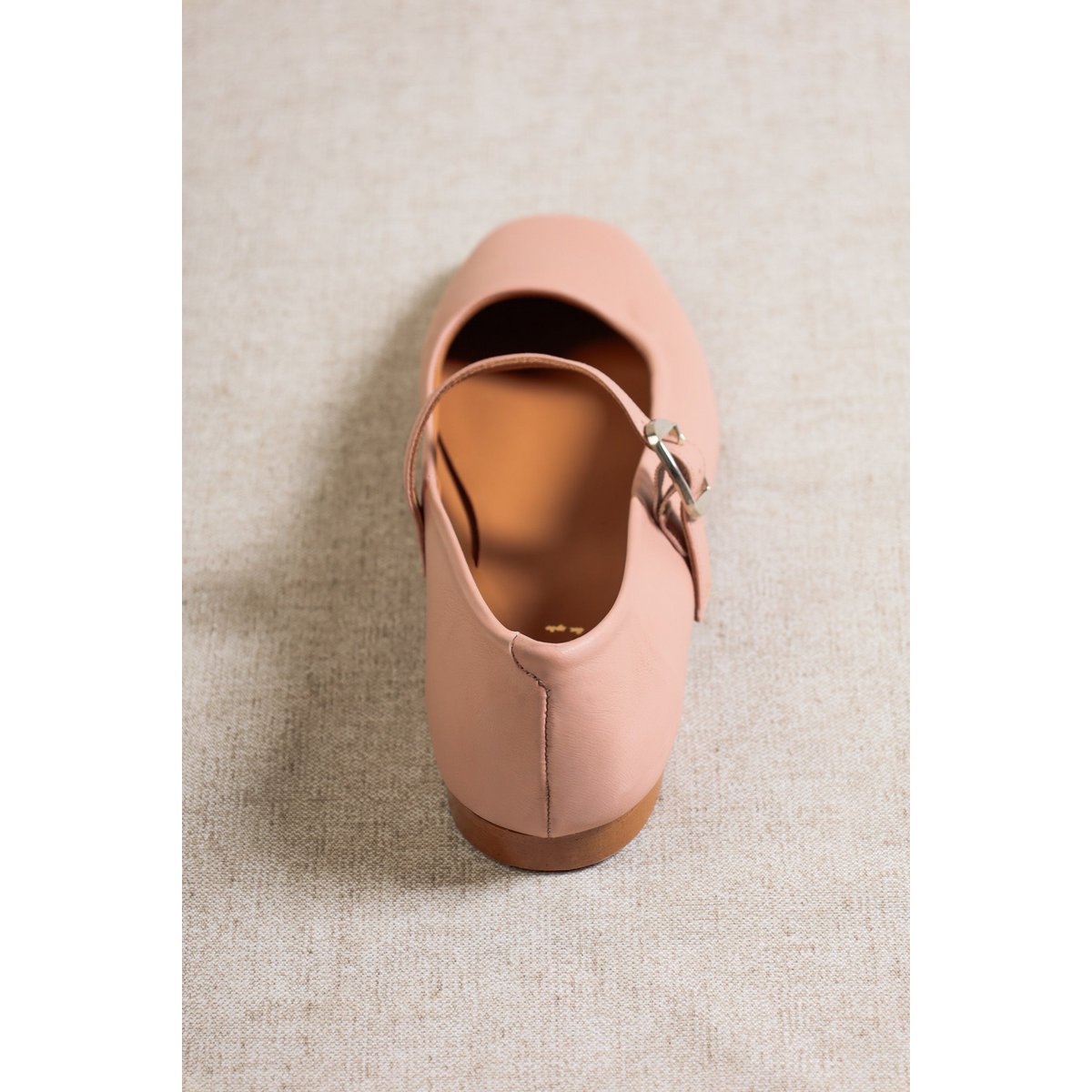 YOTA NUDE – Mary-Jane-Ballerinas mit quadratischer Zehenpartie