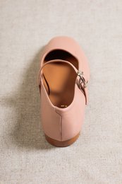 YOTA NUDE – Mary-Jane-Ballerinas mit quadratischer Zehenpartie