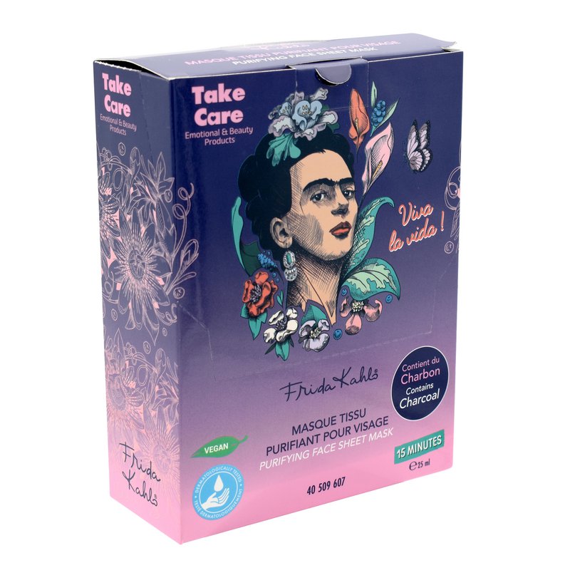 Frida Kahlo - Charcoal Sheet Mask for Face - 25 ml
