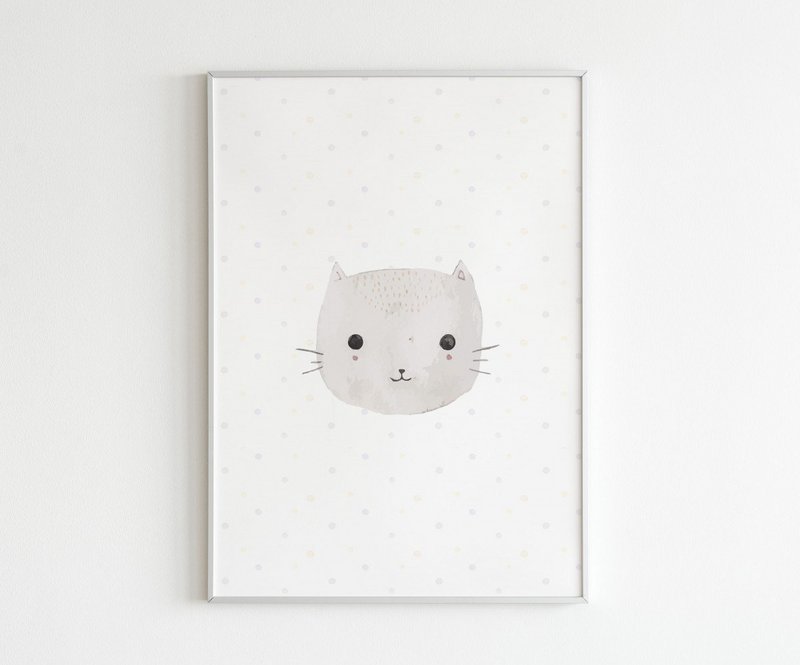Plakat - Katzenaquarell
