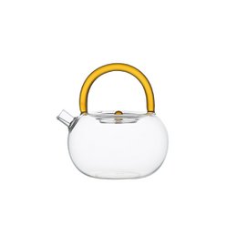 Glass teapot with yellow handle 800ml