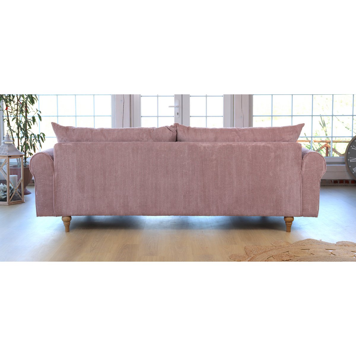 ASTRID 4-seater sofa/sofa bed Corduroy Dusty Pink removable & washable covers