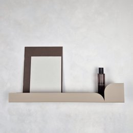 Wandregal aus Metall BAUHAUS, weiß, beige, schwarz